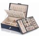 thumbnail image 1 of Jewellery Box Organiser For Crday Necklace Earrings Bracelets Rings, Large Pu Leather Gift, 1 of 5