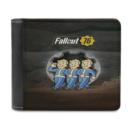 Game Fallout Wallet for Men Bifold Wallets Leather Purse Clutch Card Holders Travel Wallet Thin Money Bag Cash Case Coin Purse