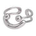 thumbnail image 1 of Bague Doigt Ouvert à Couches Argentée Rétro Empilable Ajustable Bijoux pour Femmes Filles Style Punk Gothique Accessoire de Mode Unique, 1 of 8