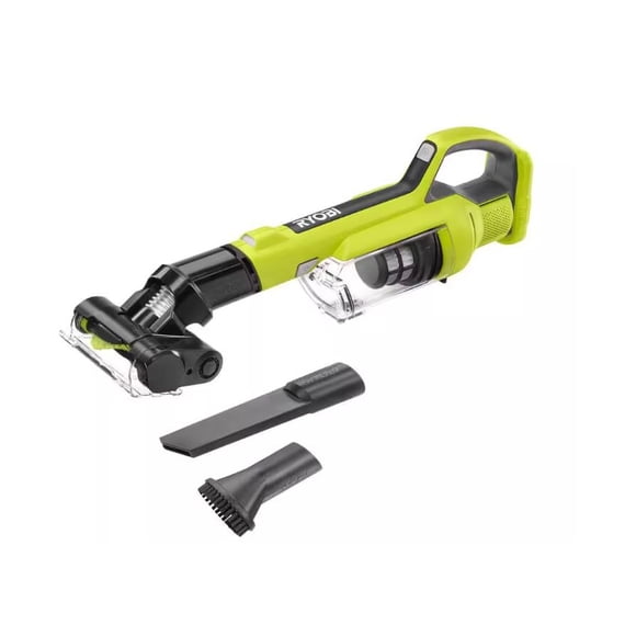 RYOBI ONE + Aspiradora de mano inalámbrica de 18 V con cepillo para polvo alimentado (solo herramienta)