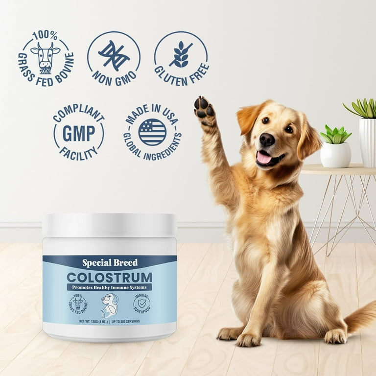 Special Breed Bovine Colostrum for Dogs and Cats Immune Support Supplement for Allergy and Itch Relief Grass Fed Colostrum Powder 120 Grams Walmart