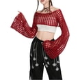 thumbnail image 6 of Women’s Cropped Knit Shrug Top Lightweight Bell Sleeve Summer Cover-Up, Soft Breathable Cropped Cardigan Shrug for Casual & Beach, Cropped Shrug Women, 6 of 12