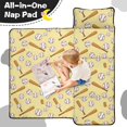 thumbnail image 4 of Baseballs and Crossed Bats Pale Yellow Teens Toddler Nap Mat with Pillow, Sleeping Mat Bag for Preschool Daycare 59"x22", 4 of 6