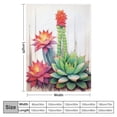 thumbnail image 4 of Shiartex Cactus Flowers Organic Style Print Flannel Throw Blanket Lightweight for All Seasons - Hand/Machine Washable - Ideal Gifts 50x60in, 4 of 6