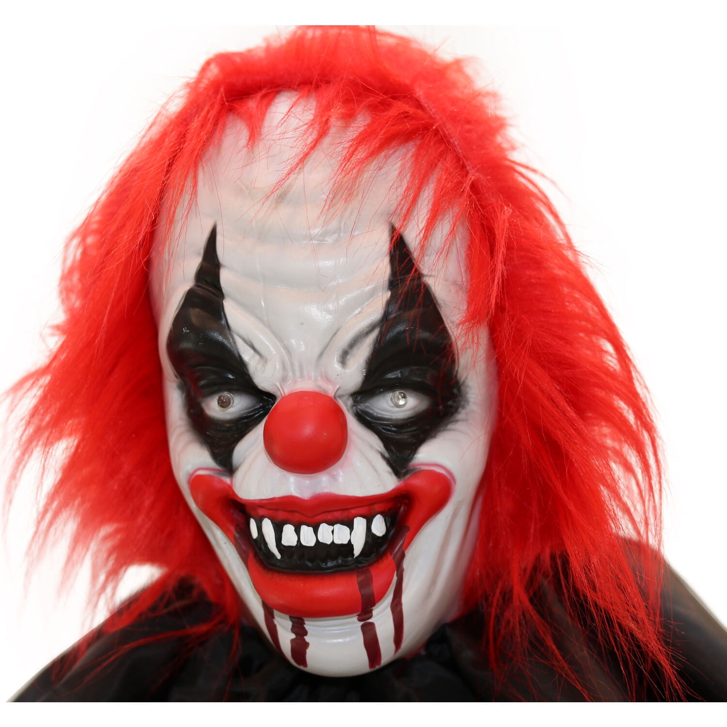 Haunted Hill Farm 5 ft Animatronic Hell Raiser Clown, Indoor/Covered Outdoor Halloween Decoration, HHCLOWN-20FSA