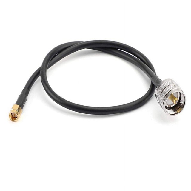 Cable RG58 UHF SO239 hembra a conector SMA macho, cable de extensión recto coaxial RF, 50 cm