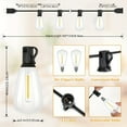 thumbnail image 3 of JUNWELL [Dimmable String Lights] Dimmable 60FT 120FT 200FT LED Outdoor String Lights | Patio Lights With 52 Shatterproof ST38 Edison Bulbs  2700k Connectable Lights String  Outside Hangin, 3 of 6