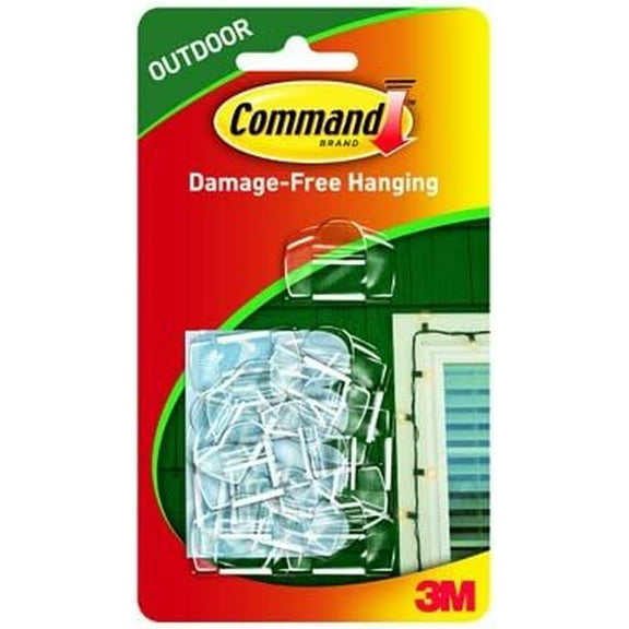 17017CLR-AWES Outdoor Light Clips, Foam Strip, Clear, 16-Pk. - Quantity 4