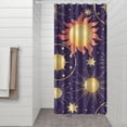 thumbnail image 3 of Gothic Shower Curtain - Dark Celestial Moon & Star Print, Mystical Cosmic Theme Bath Decor, Waterproof Polyester, 36"Wx72"L, Goth Aesthetic Gift, 3 of 5