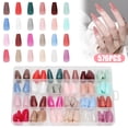 thumbnail image 1 of Dsseng 900pcs Full Cover French Nail Tips  Soft Gel Nail Tips  3 Styles Acrylic Fake Nails, 1 of 6
