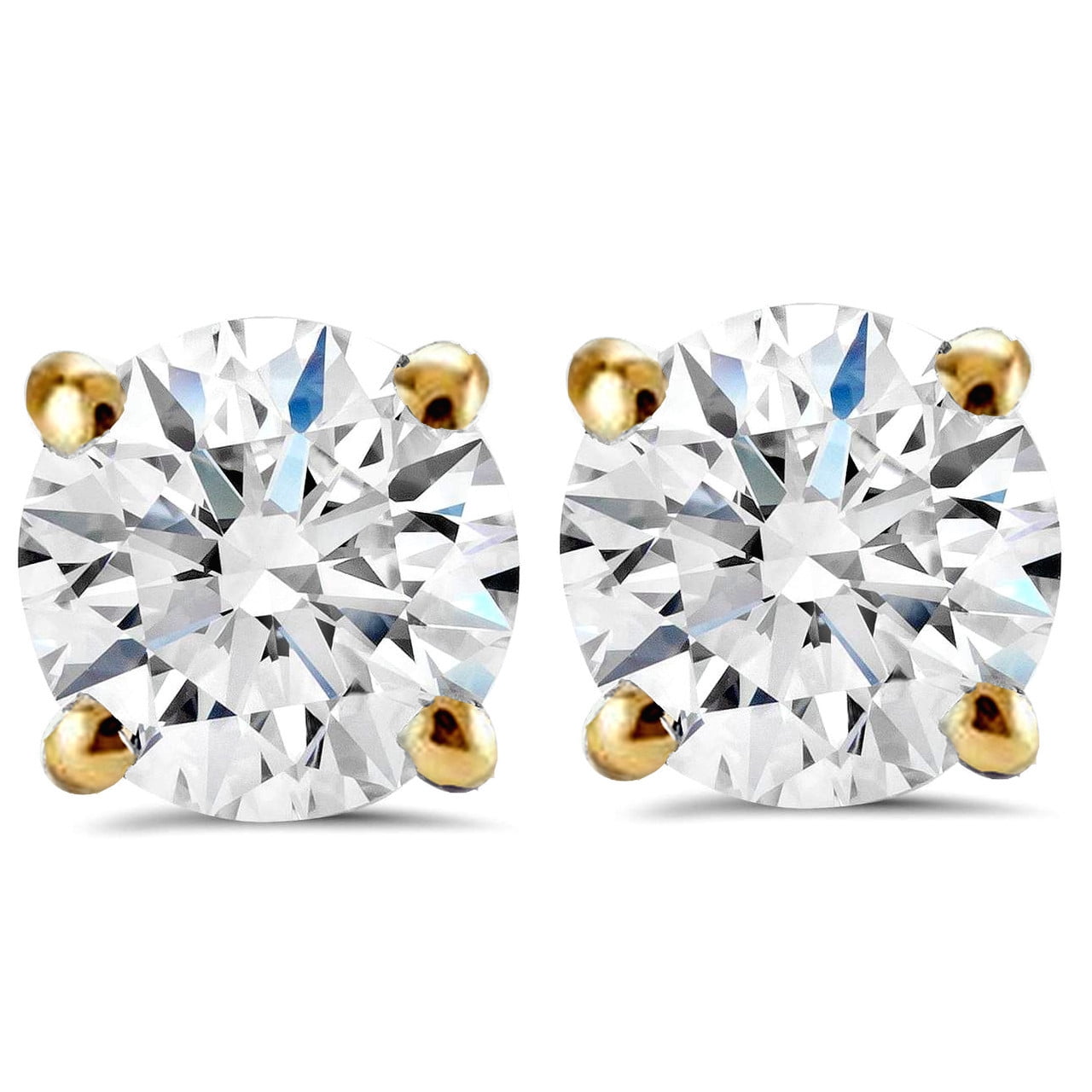 Pompeii 1/3 - 2 Ct TDW Diamond Screw Back Studs in 14k Gold Women's Earrings Lab Grown