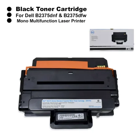 Dell B2375dnf/dfw Black Toner Cartridge - NWYPG, 3,000 Page Yield - New