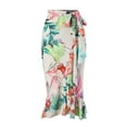 thumbnail image 6 of qolati Bikini Sets for Women 2024 One-Piece Floral Bathing Suit with Boho Cover up Wrap Skirt Two Piece Tummy Control Monokini Swimwear Beach Outfit, 6 of 6