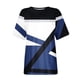 thumbnail image 3 of Tops de Hombro Frío para Mujeres Hombro Impreso Casual Insertado Cuello Redondo de Manga Corta, Moda Superior, 3 of 4