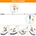 thumbnail image 4 of Multipurpose Shower Mop, High Efficient Cleaning Non-Scratch Experience For Bathroom Kitchen Bathtub Glass Tile Sink Wall, Shower Cleaning Brush With Extendable Handle (52"), 4 of 5