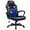 Blue, variant on RONG-3 Office Gaming Chair High Back Leather Computer Chairs Ergonomic Height Adjustable Racing Game Desk Chair Executive Conference Task Chair,Black