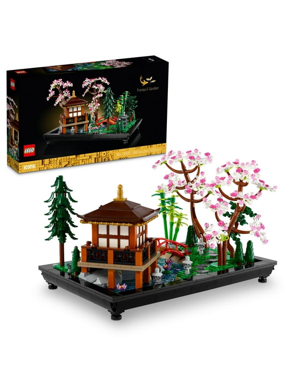 LEGO Icons Tranquil Garden Creative Building Set, A Gift Idea for Adult Fans of Japanese Zen Gardens and Meditation, Build and Display Set for Office or Home Dcor, Great Gift for Mother's Day, 10315