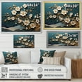 thumbnail image 4 of Designart "Spring Elegance White and Gold Flower Blooms III" Floral Framed Wall Art - Traditional White Flowers Living Room Framed Canvas Art, 4 of 6