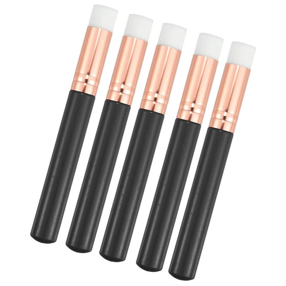 Vocoste Travel Blending Makeup Brush Set Foundation Contour Concealer Blusher Brush 10.3x1.4cm Black 5 Pcs
