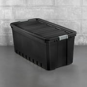 Sterilite 50 Gal Rugged Industrial Stackable Storage Tote with Lid, 6 Pack