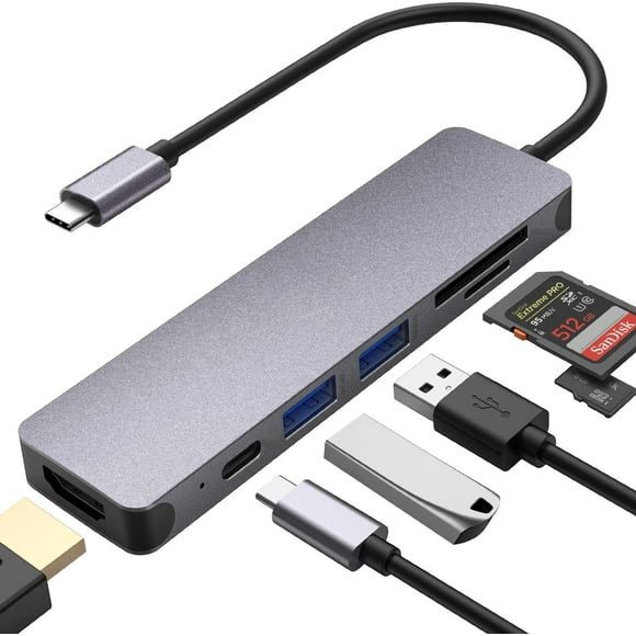 Hub USB C, 10 en 1 Adaptateur Multiport USB-C Dongle avec 4K HDMI USB 3.0, 100W PD, VGA, Lecteurs de Cartes SD/TF