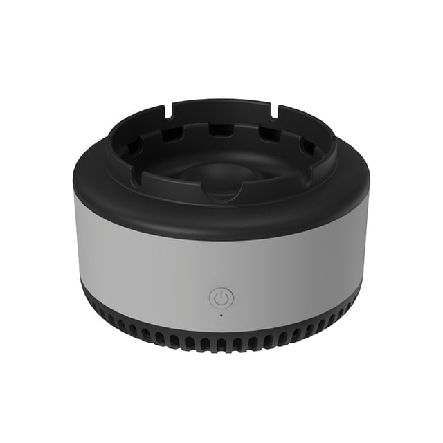 2 in 1 Ashtray Air Purifier Battery Operated 5 Min 20 Sec Timer Removable Liner Easy Clean 7 Groove Design for Home Bar Restaurant Hotel Smokeless Filter Sponge Replaceable Secondhand Smoke Removal