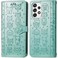 thumbnail image 4 of for Samsung Galaxy A53 5G (Not 4g) Cartoon Cute Wallet Case,Cat Dog Style Flip Phone Cover with ID Card Holder PU Leather Cases for Samsung Galaxy A53 5G MG Green, 4 of 14