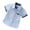 Blue, variant on WOYY Children's Short Sleeve School Shirt Boys & Girls Cotton Button Up Shirt, Sizes 3-14
