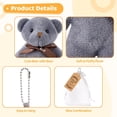 thumbnail image 4 of 10 mini ositos de peluche para baby shower, pequeños osos de peluche a granel, mini osos de peluche de 4,7 pulgadas con etiquetas de agradecimiento y bolsas de organza, recuerdos de fiesta, 4 of 7