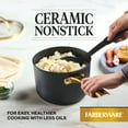 thumbnail image 6 of Farberware Forged Induction 3 Quart Ceramic Nonstick Saucepan with Lid, Dishwasher Safe and Oven Safe to 500°F, Black, 6 of 16