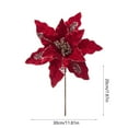 thumbnail image 3 of Cagogo under $5 Red Christmas Flowers, Red Christmas Flowers Decoration, Artificial Poinsettia Floral Arrangement, Festive Holiday Vase Centerpiece, High End Christmas Decor, Tabletop Winter Decor, 3 of 6