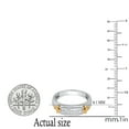 thumbnail image 2 of Dazzlingrock Collection Round White Diamond 7 Stone Milgrain Edge with Metal Cross Wedding Band for Men (0.04 ctw, Color I-J, Clarity I2-I3) in 925 Sterling Silver, Size 8, 2 of 3