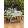 thumbnail image 2 of Outdoor Tablecloth with Umbrella Hole and Zipper, St. Patrick's Day Rectangle Table Cloth 60x120 Inch Waterproof Tablecloth, Green Truck Lucky Shamrocks Flags Retro Picnic Table Cover for Patio, 2 of 7