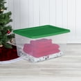 thumbnail image 5 of Sterilite Small Storage Bin, 58 Quart Clear Plastic Storage Container with Snap-On Lid, Green, Pack of 8, 5 of 5