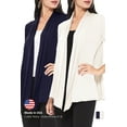 thumbnail image 5 of Women's Casual Short Sleeve Loose Fit Solid Cardigan (Pack of 2), 5 of 5
