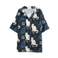 thumbnail image 4 of Coreano Vintage Impreso Camisa De Las Mujeres Suelta De Manga Corta Camisaspangjing, 4 of 4