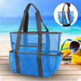 thumbnail image 4 of Bolsa de playa de arena azul bolsa de almacenamiento de playa de arena de red de malla de lavado de aguas termales para aguas termales de playa de arena Fugacal Otros, 4 of 8