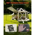 thumbnail image 6 of VEVOR Pop up Gazebo Screen Tent, 12 x 12 ft, 13-Sided Spherical Camping Canopy Tent with Removable Top & Carry Bag, Quick-Set & Bite-Proof, Screen House Sun Shelter for 8-10 Persons, Beige, 6 of 9