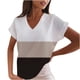 thumbnail image 1 of Gibobby Blusa Termica Las mujeres blusas V cuello T camisas de Tee cómodo ropa Camisa Casual Tops para las mujeres manga corta de verano（Negro， M), 1 of 5