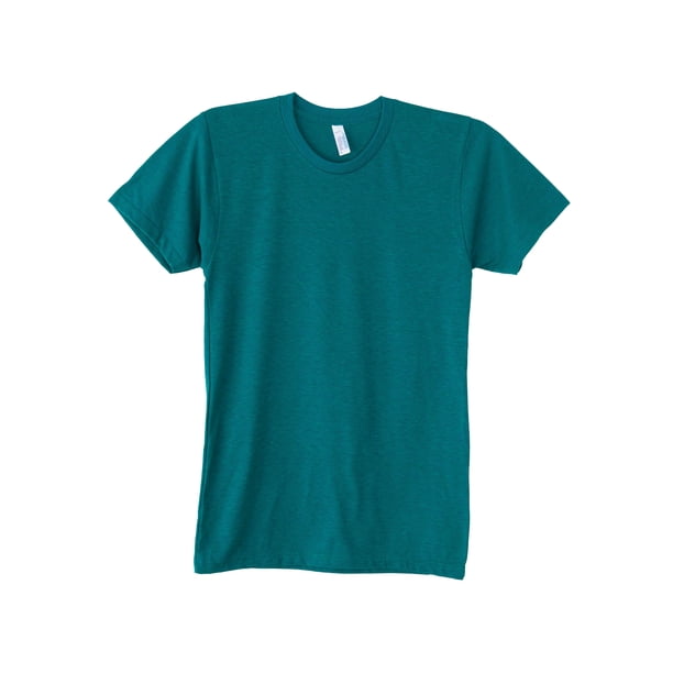 American Apparel - Camiseta Unisex de manga corta Modelo Track Tri-tejido Hombre Mujer (Tri-Verde pino)
