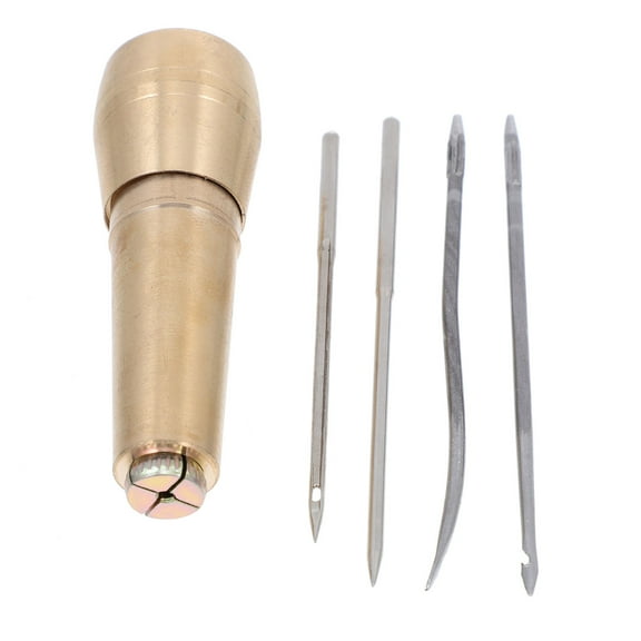 HEANUJJ Copper Handle Sewing Awl with Ergonomic Grip for Crafting, Home Repairs, and Hand Tool Use