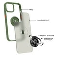 thumbnail image 3 of CoverON For Apple iPhone 13 Mini Phone Case, Ring Holder Kickstand Magnetic Mount Clear Hard Back Cover Rubber Bumper, Army Green, 3 of 9
