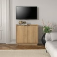 thumbnail image 5 of Prepac Simply Modern 2 Door Console Table with Storage, Oak Storage Cabinet with Doors and Shelves, Buffet Cabinet with Storage 30.75" W x 30" H x 16" D, OCBR-1810-1, 5 of 11