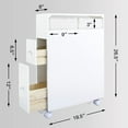 thumbnail image 3 of MASAKA B&W Movable Bathroom Storage Cabinet with 2 Drawers and Shelf, Toilet Paper Storage, Corner Shelves, Bathroom Furniture Sets, Side Storage Organizer Toilet, 3 of 7