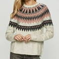 thumbnail image 2 of Bovemsi Womens Sweaters Isle Sweater Colorful Crew Neck Long Sleeve Pullover Jumper Tops Fall Sweaters, 2 of 4