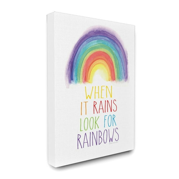 The Stupell Home Decor Collection Look for Rainbows Canvas Wall Art