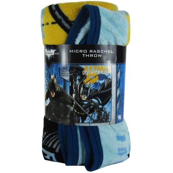 Batman Dark Knight Rises Gothic Knight Micro Raschel Plush Throw