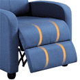 thumbnail image 4 of Renwick Fabric Push Back Theater Recliner Chair with Footrest, Light Blue, 4 of 10