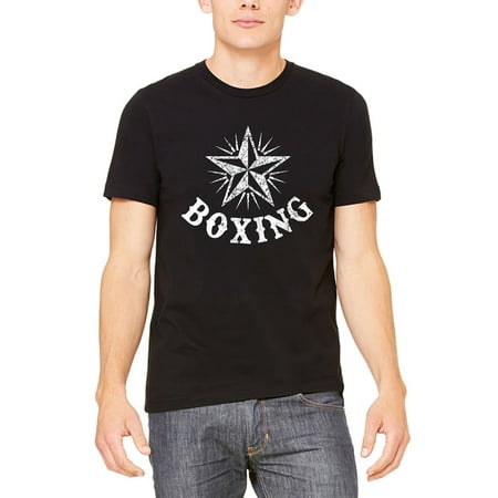 Men's Boxing Star Black T-Shirt Large Black