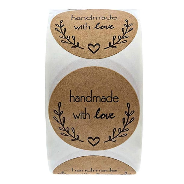 Circle Labels Kraft Paper Tags Stamping Gift Tag Heart Sealing Stickers Love Labels Envelope Decal Red Heart Labels